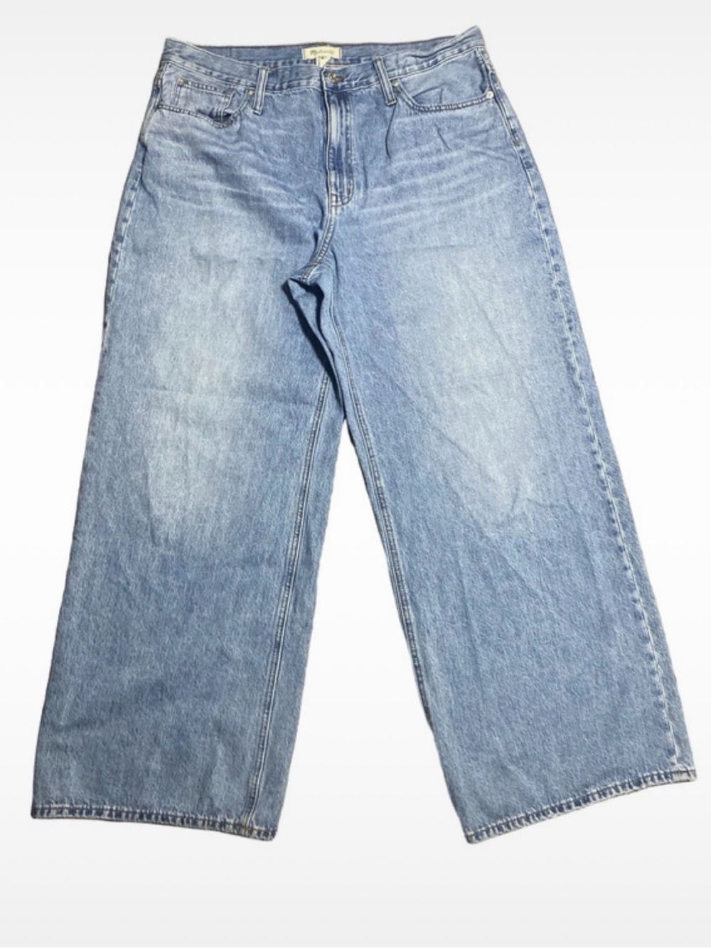 Madewell Superwide-Leg Jeans Light Wash Size 33 Wide Leg